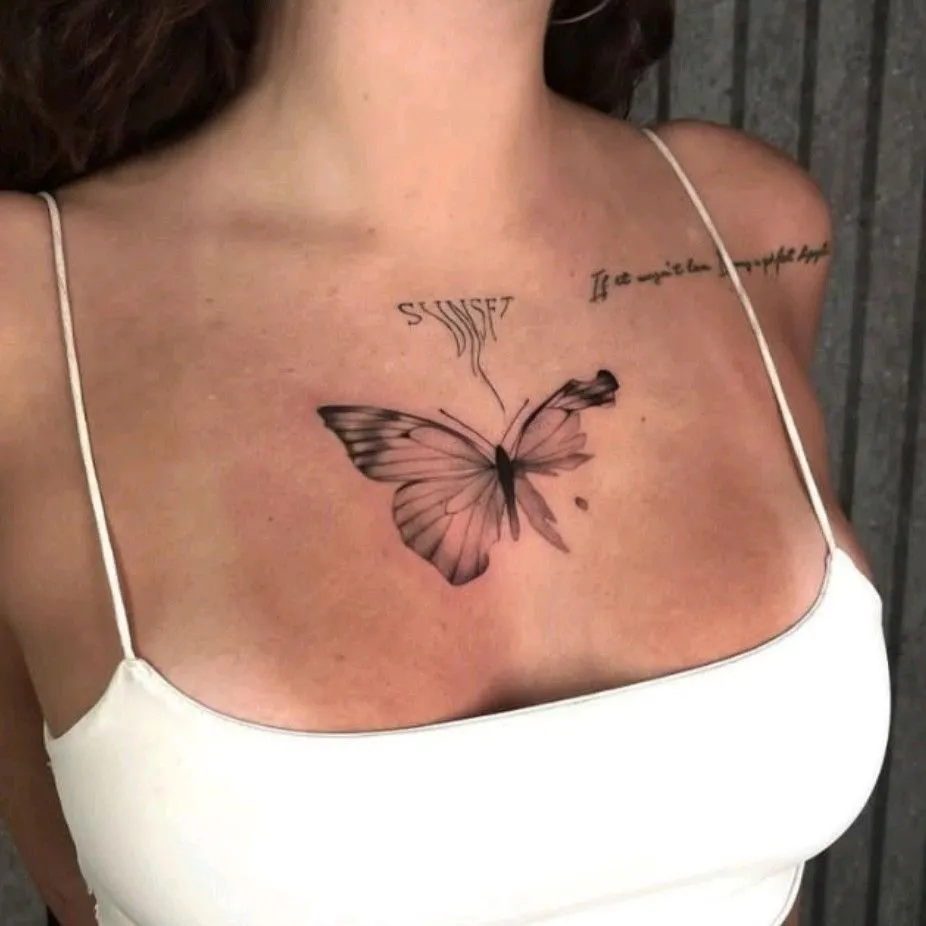 30+ Alluring Sternum Tattoo For Women